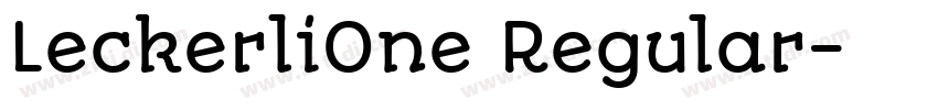 LeckerliOne Regular字体转换